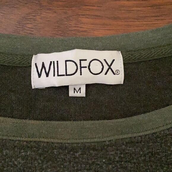 Wildfox Green Weekend I Love You Graphic Pullover Sweatshirt Casual Cozy Comfy - Picture 6 of 10